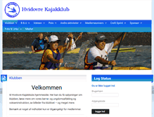 Tablet Screenshot of hvidovrekajakklub.dk